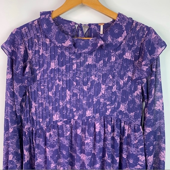 Free People These Dreams Mini Violet Dress Size Large - Picture 10 of 16